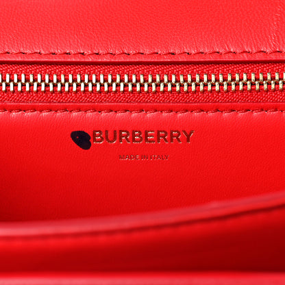 Burberry Grainy Calfskin Monogram Embossed Small TB Chain Bag Bright Red 6 of 8