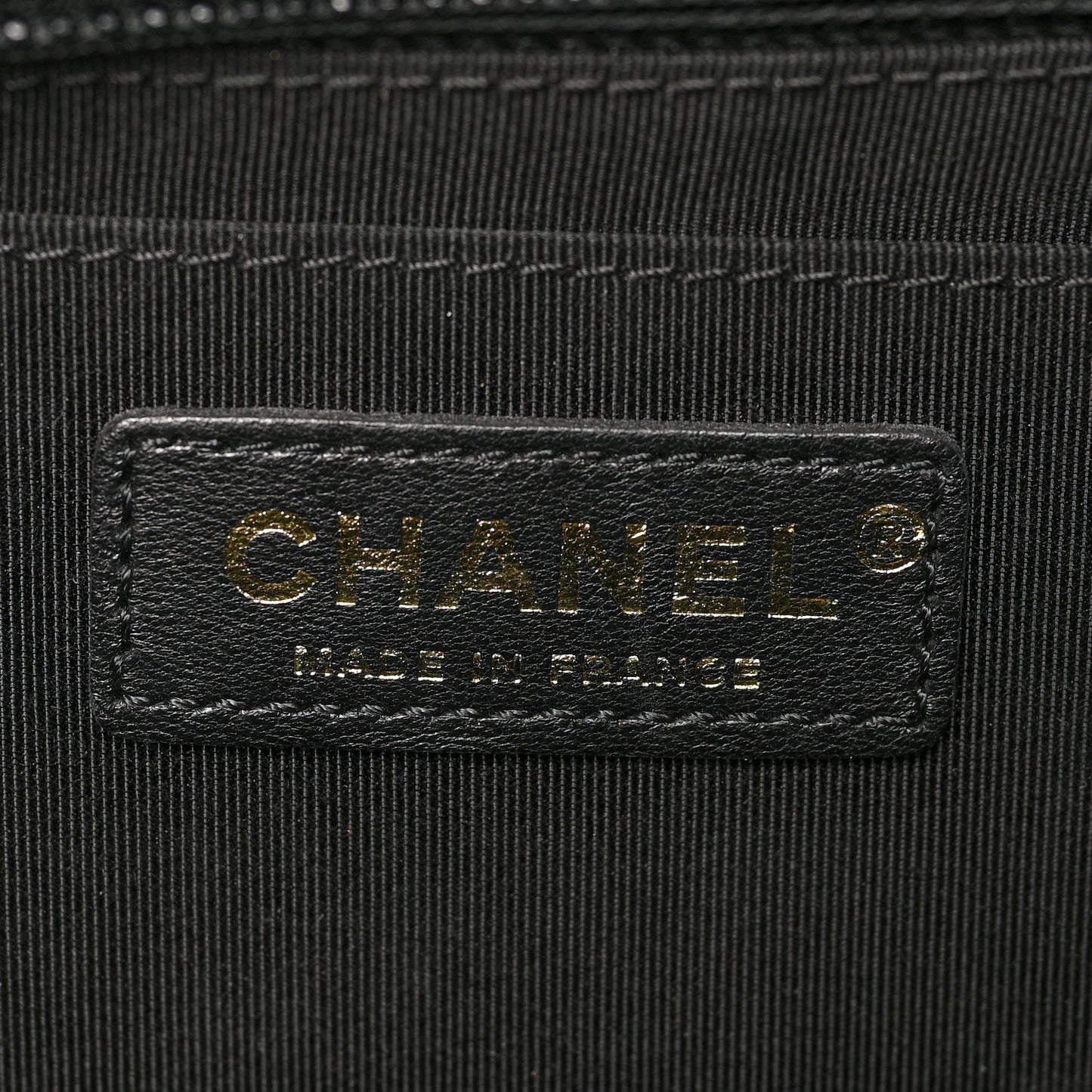 Aged Calfskin Chevron Quilted Backpack Black