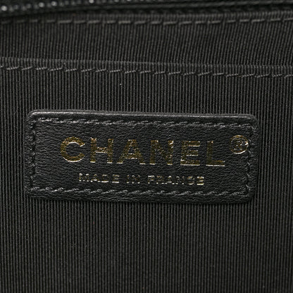 Chanel Aged Calfskin Chevron Quilted Backpack Black 5 of 9