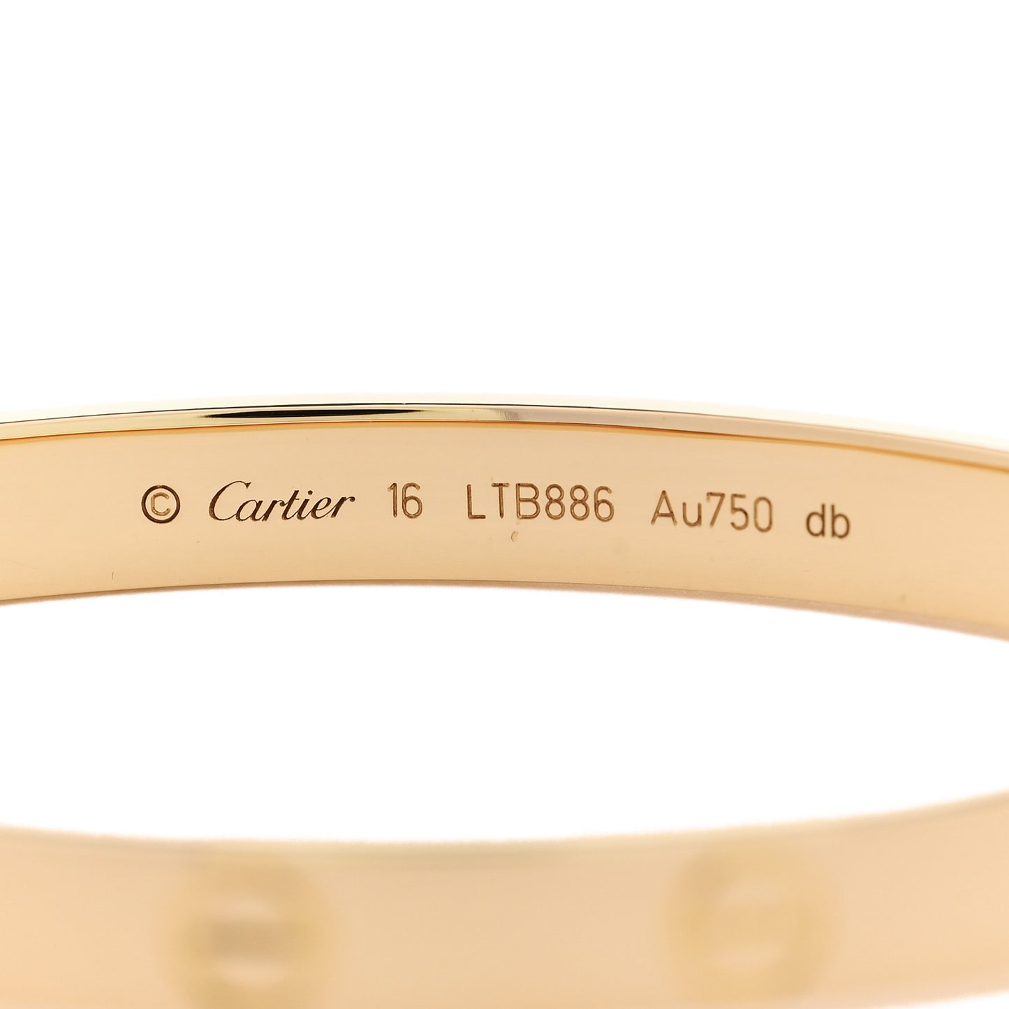18K Yellow Gold LOVE Bracelet 16