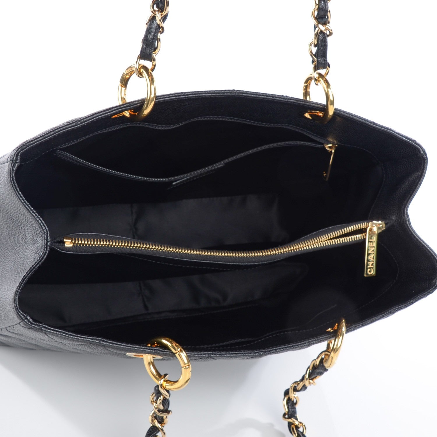 Chanel Caviar Quilted Grand Shopping Tote GST Black 5 of 7