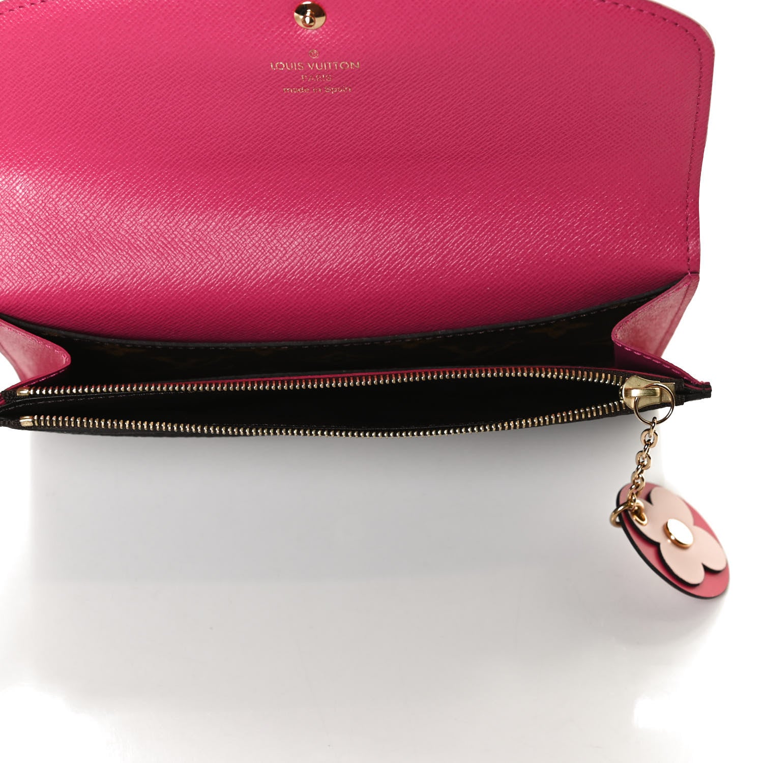 Louis Vuitton Monogram Bloom Flower Emilie Wallet Fuchsia 7 of 9