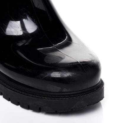 Louis Vuitton Rubber Embossed Monogram Splash Rain Boots 37 Black 12 of 12
