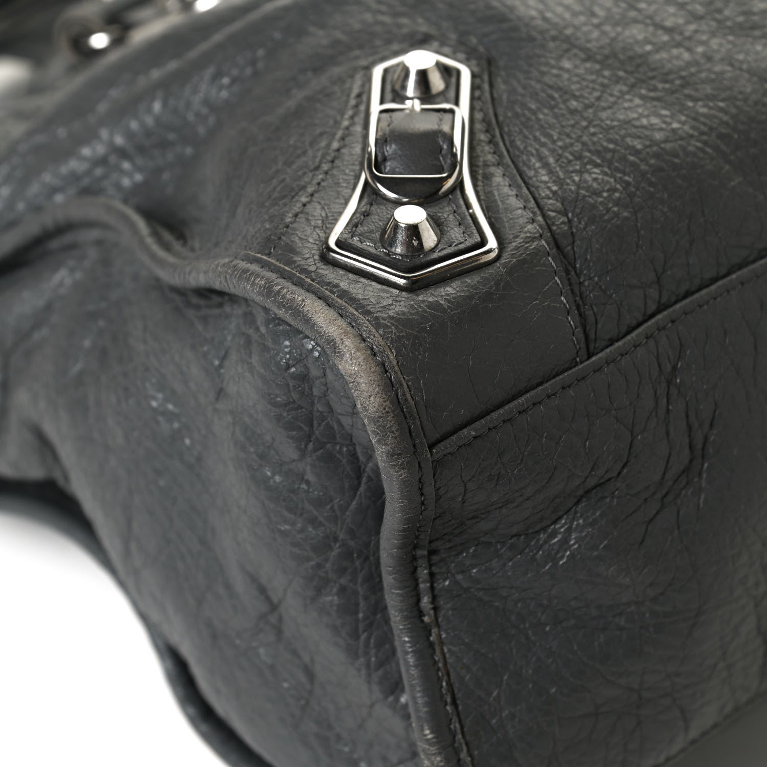 Balenciaga Agneau Silver Metallic Edge Hardware City Gris Cendre 10 of 12