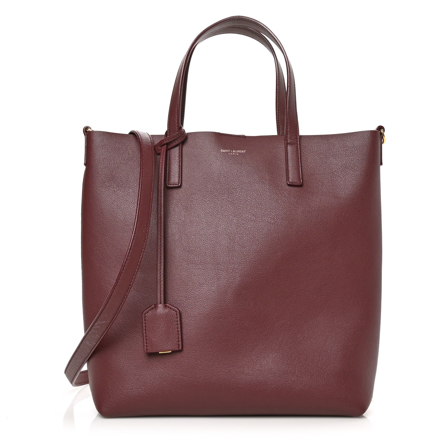 Saint Laurent Calfskin Toy Shopping Tote Dark Red 1 of 8
