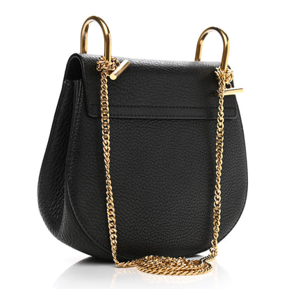 Chloe Grained Lambskin Mini Drew Shoulder Bag Black 3 of 12