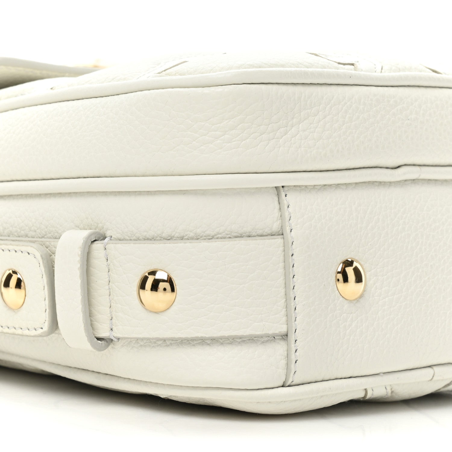 Salvatore Ferragamo Calfskin Gancini Camera Case New White 10 of 11