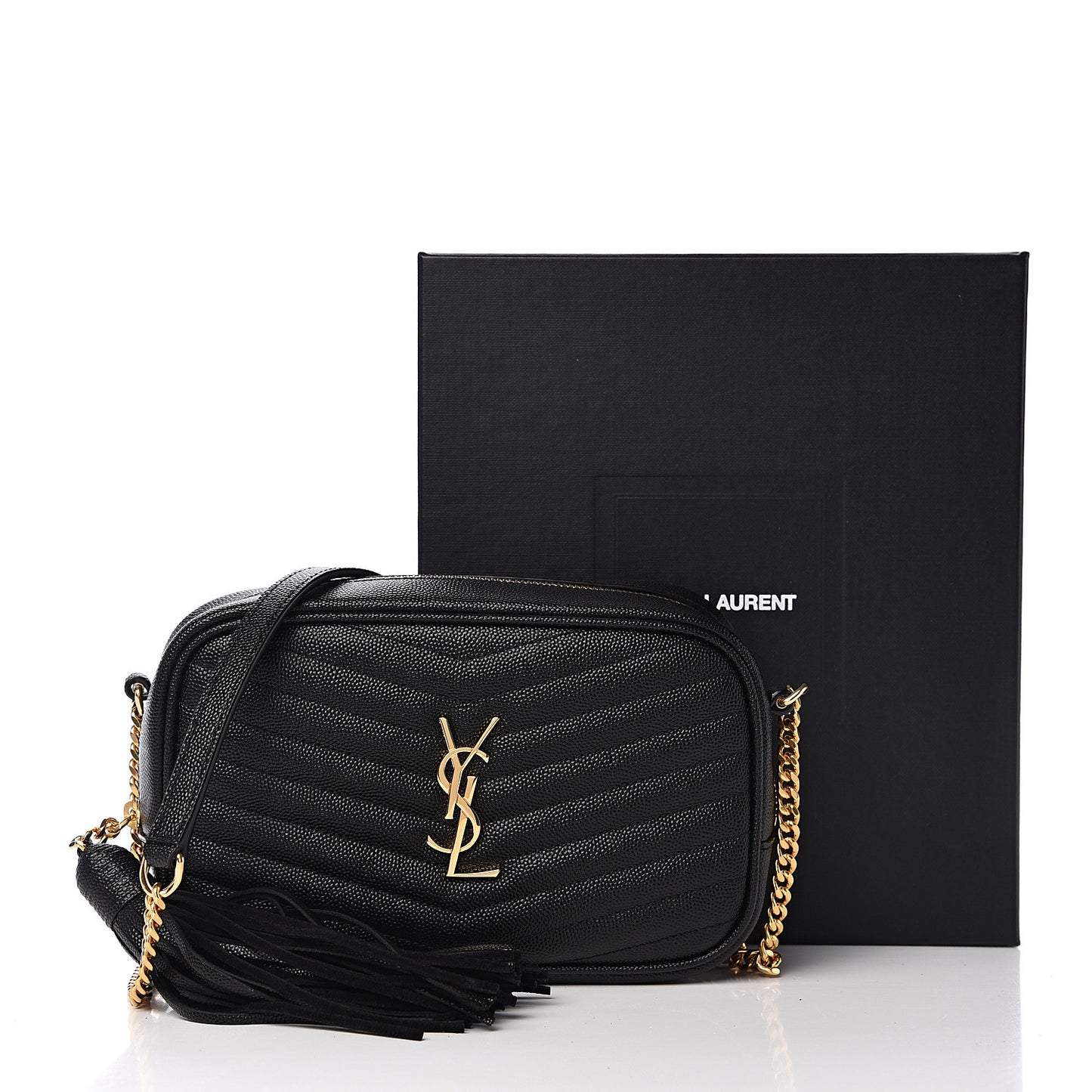 Grain De Poudre Matelasse Monogram Mini Lou Camera Bag Black