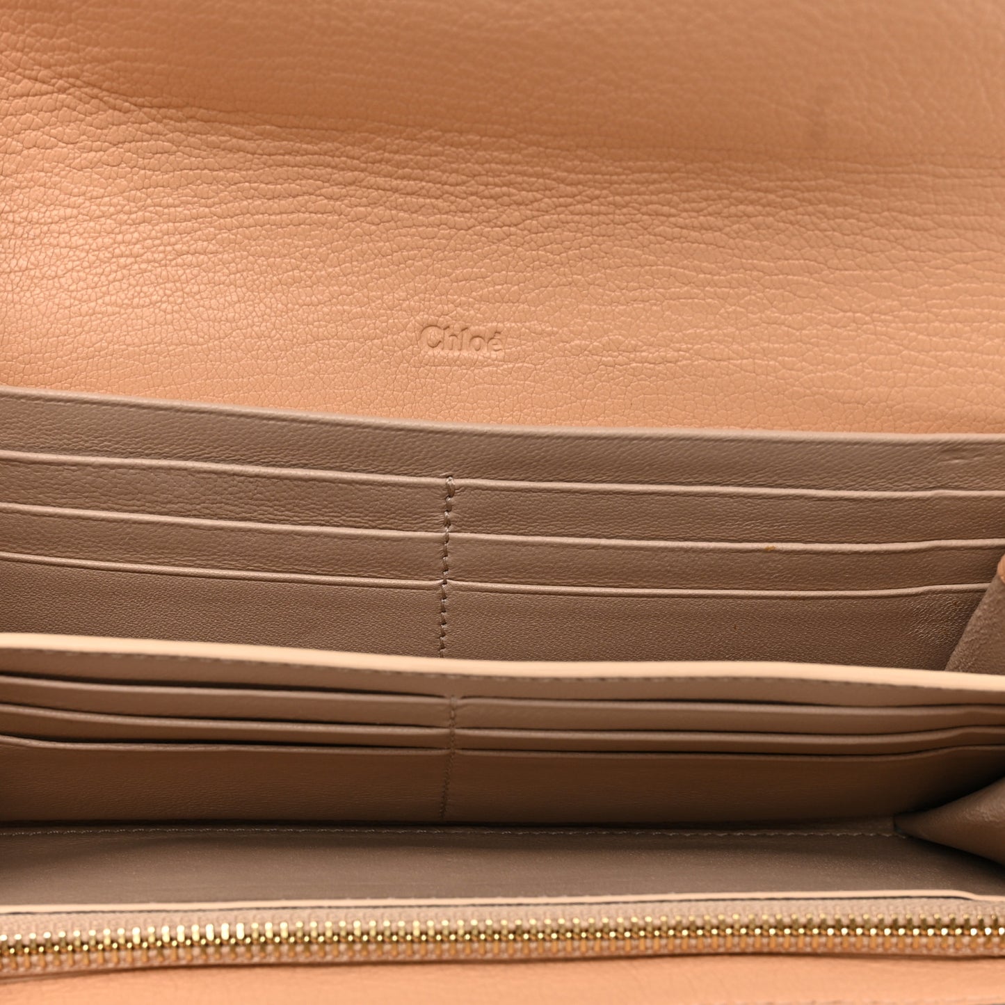 Goatskin Ribbon Long Wallet Rose Quartz