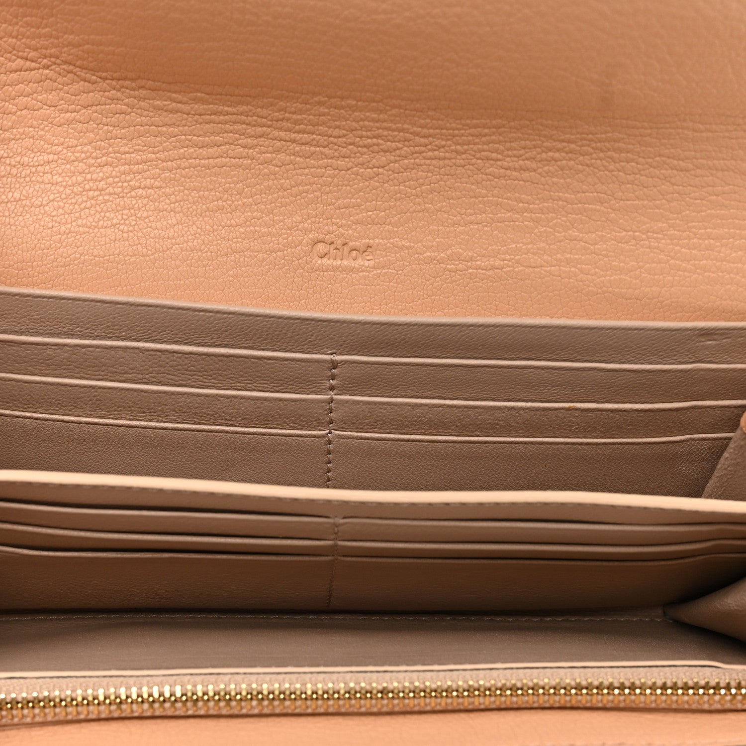 Chloe Goatskin Ribbon Long Wallet Rose Quartz 5 of 7