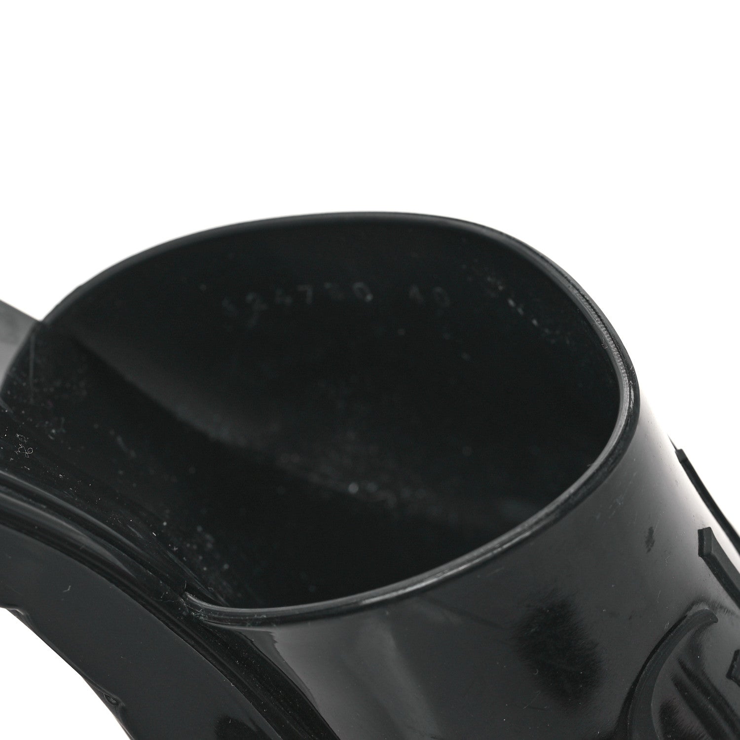 Gucci Rubber Gucci Logo Womens Platform 20/60mm Slide Sandals 40 Black 8 of 11