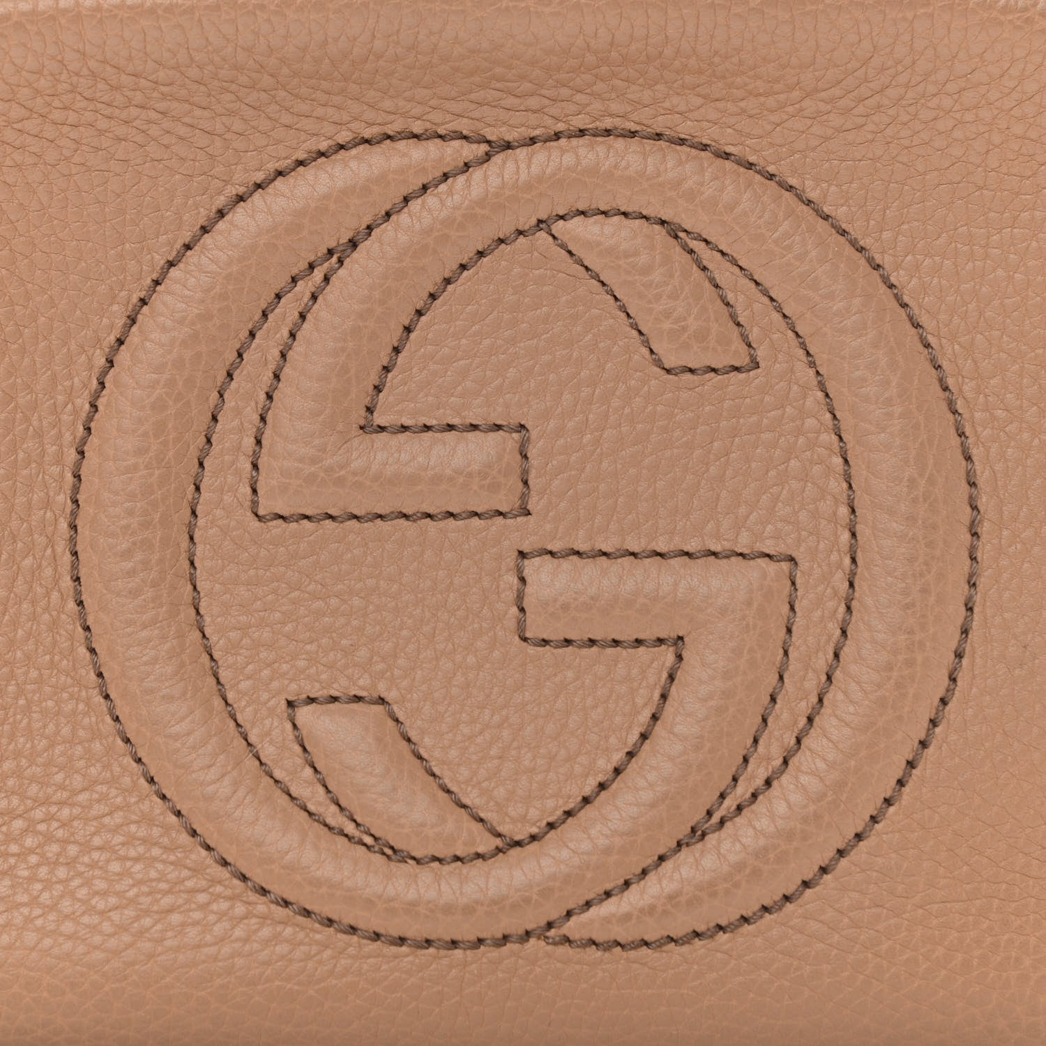 Gucci Pebbled Calfskin Small Soho Disco Bag Camelia 8 of 11