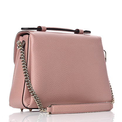 Gucci Dollar Calfskin Interlocking G Top Handle Shoulder Bag Soft Pink 3 of 10