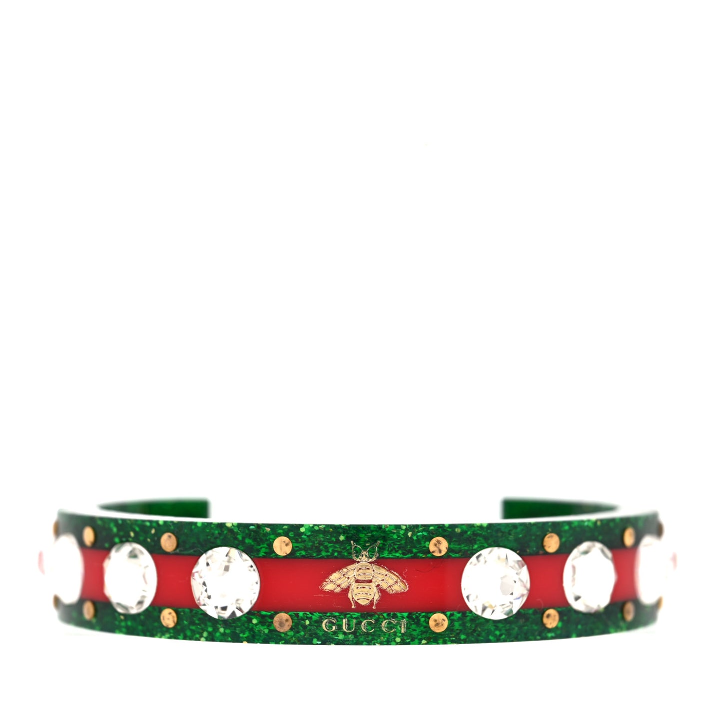 Crystal Web Cuff 16 Green Red Green Red
