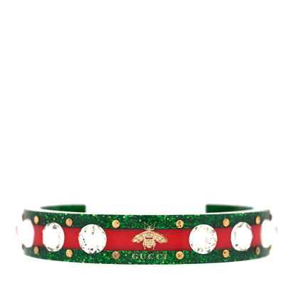 Gucci Crystal Web Cuff 16 Green Red Green Red 1 of 4