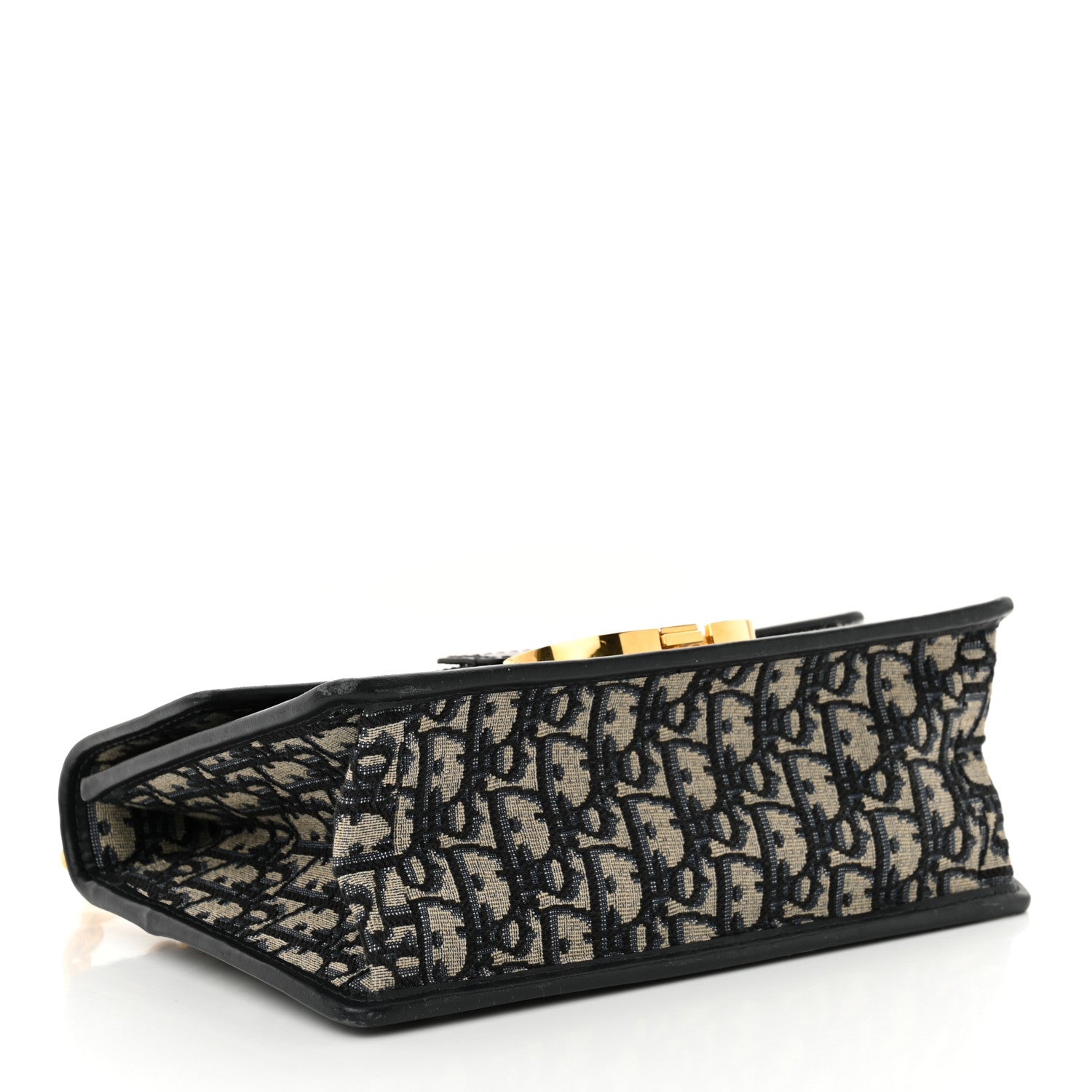 Christian Dior Oblique 30 Montaigne Chain Flap Bag Blue 4 of 12