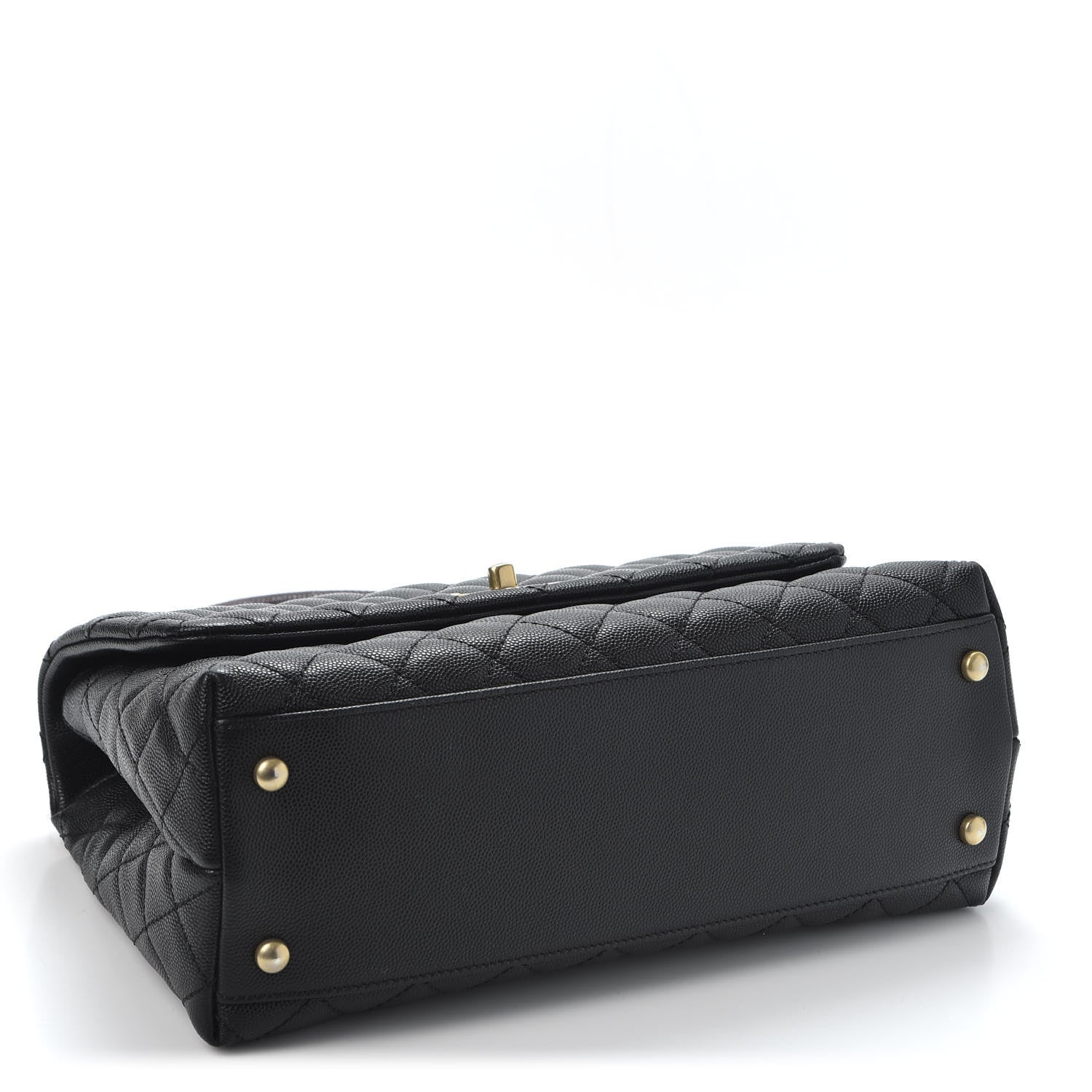 Chanel Caviar Lizard Quilted Small Coco Handle Flap Black 3 of 10