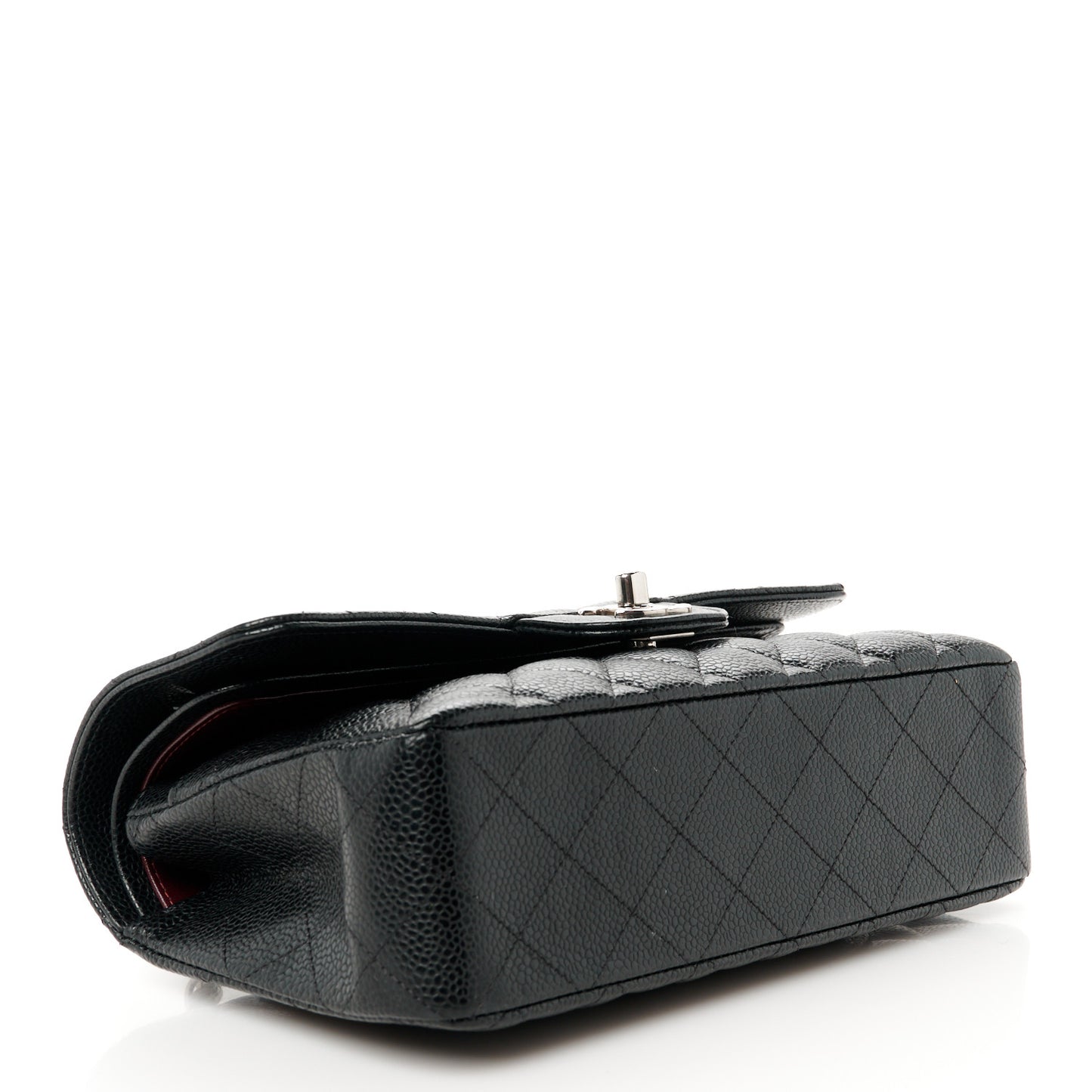 Caviar Quilted Small Double Flap Black