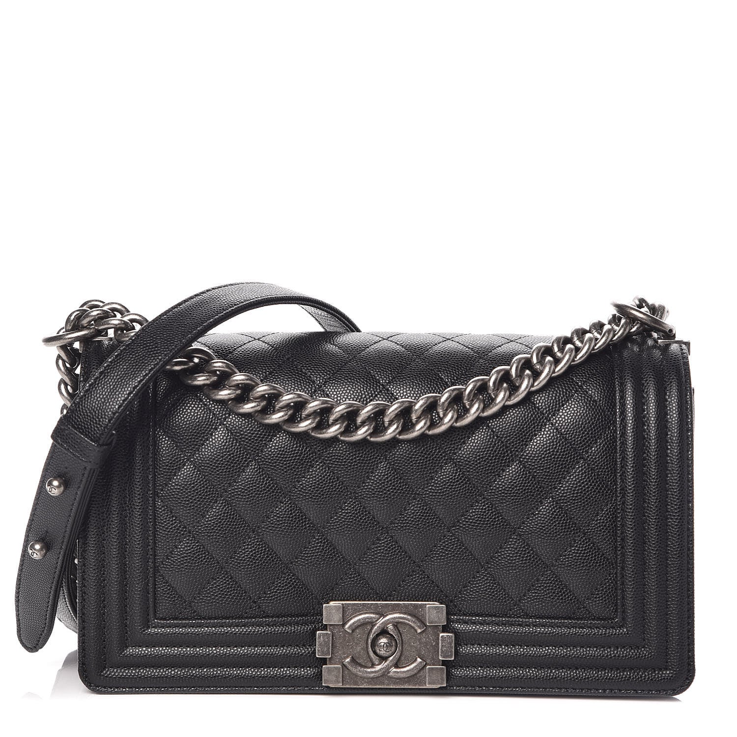 Chanel Caviar Quilted Medium Boy Flap Black 1 of 11