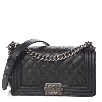 Chanel Caviar Quilted Medium Boy Flap Black 1 of 11