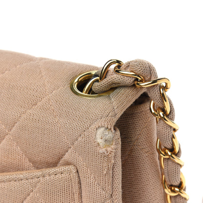 Chanel Jersey Quilted Mini Square Flap Beige 12 of 13