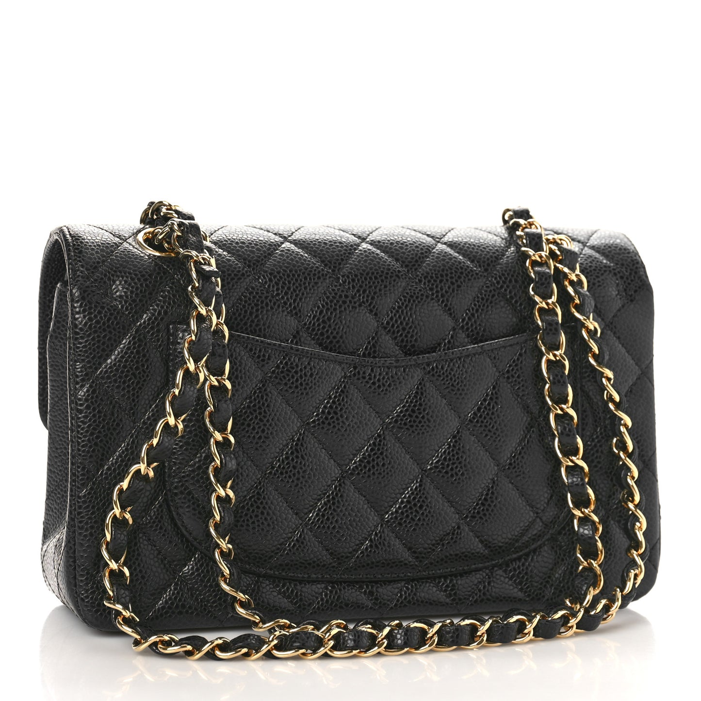 Caviar Quilted Small Double Flap Black