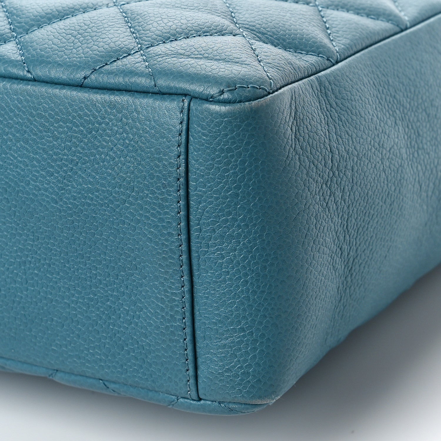 Chanel Caviar Quilted Petit Shopping Tote PST Blue 10 of 10