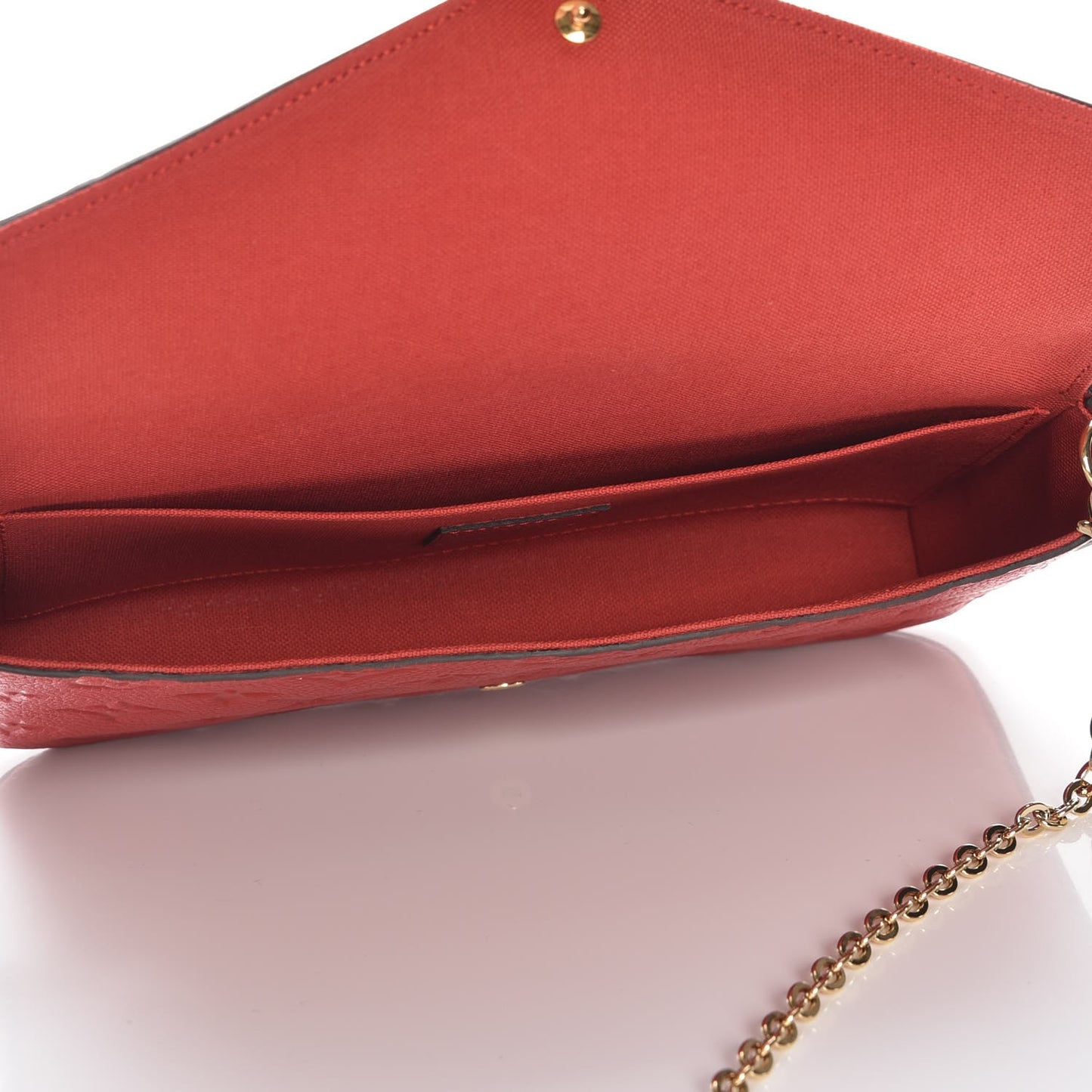 Empreinte Pochette Felicie Chain Wallet Cherry