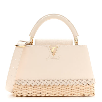 Louis Vuitton Rattan Taurillon Capucines BB Vanilla 1 of 10