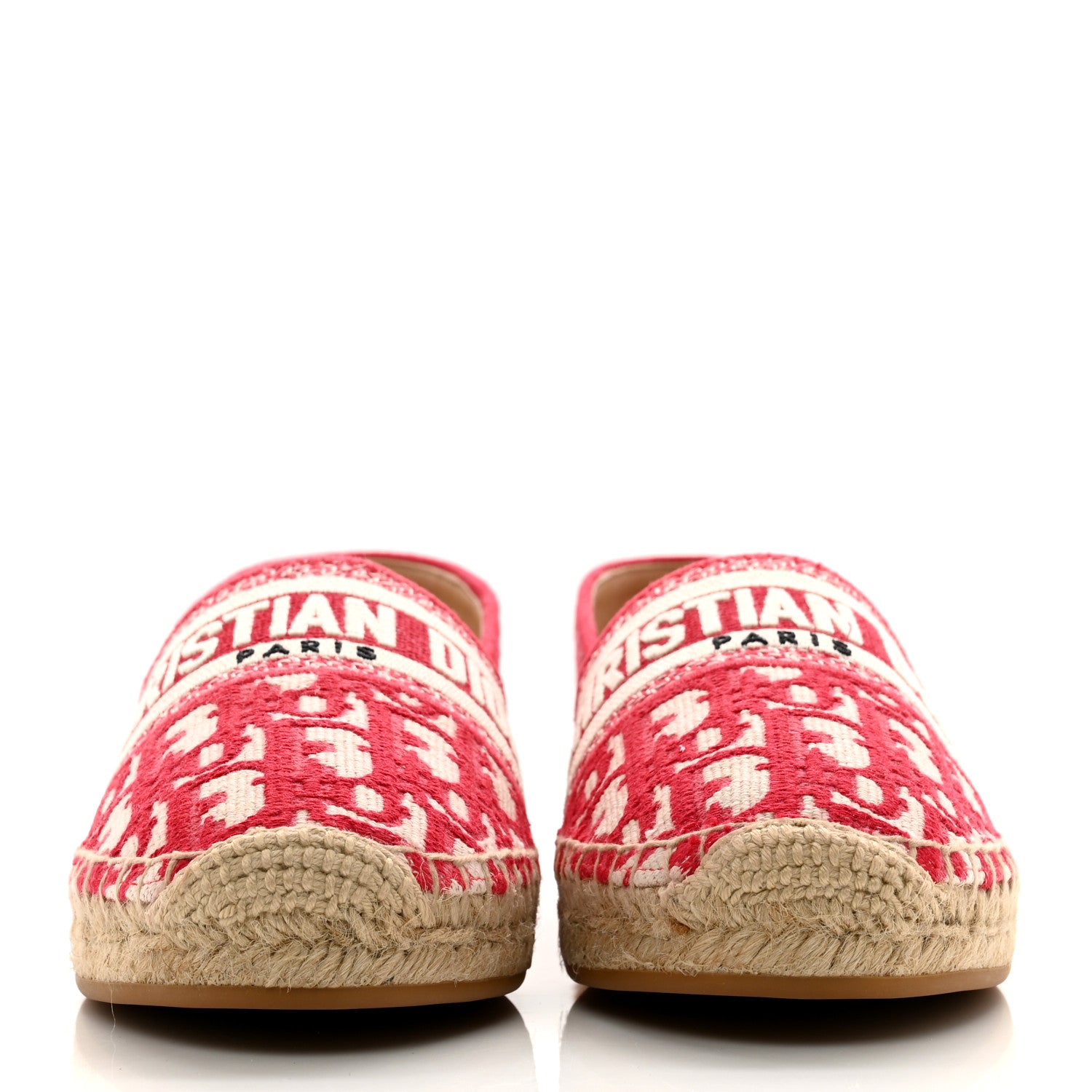 Christian Dior Oblique Embroidered Granville 15mm Espadrilles 37 Raspberry 2 of 9