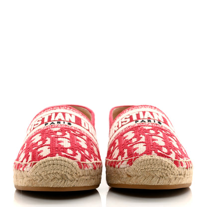 Christian Dior Oblique Embroidered Granville 15mm Espadrilles 37 Raspberry 2 of 9