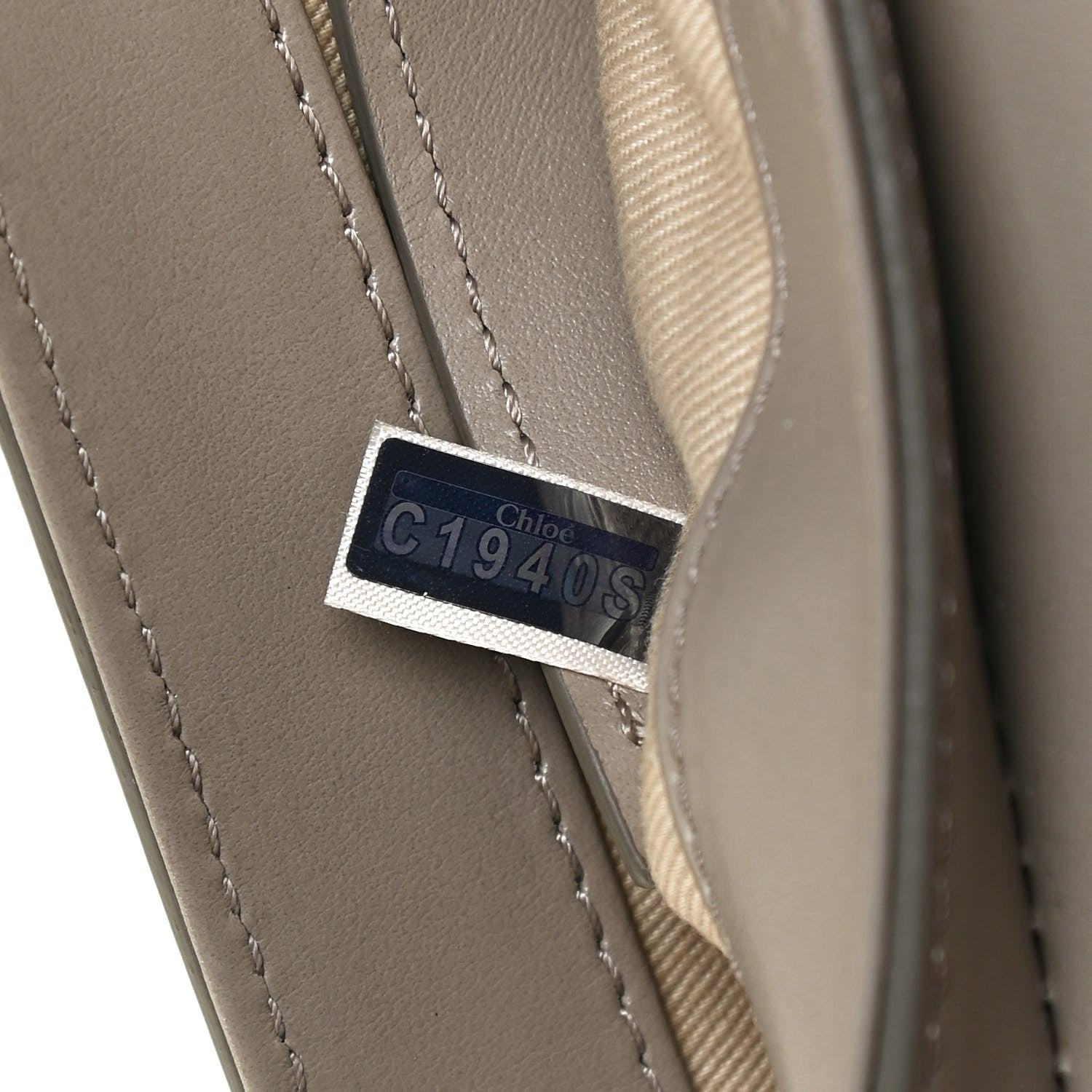 Chloe Shiny Calfskin Suede Mini C Double Carry Motty Grey 8 of 17