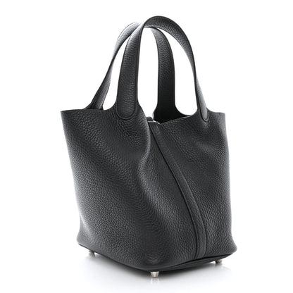 Hermes Taurillon Clemence Picotin Lock 18 PM Black 3 of 11