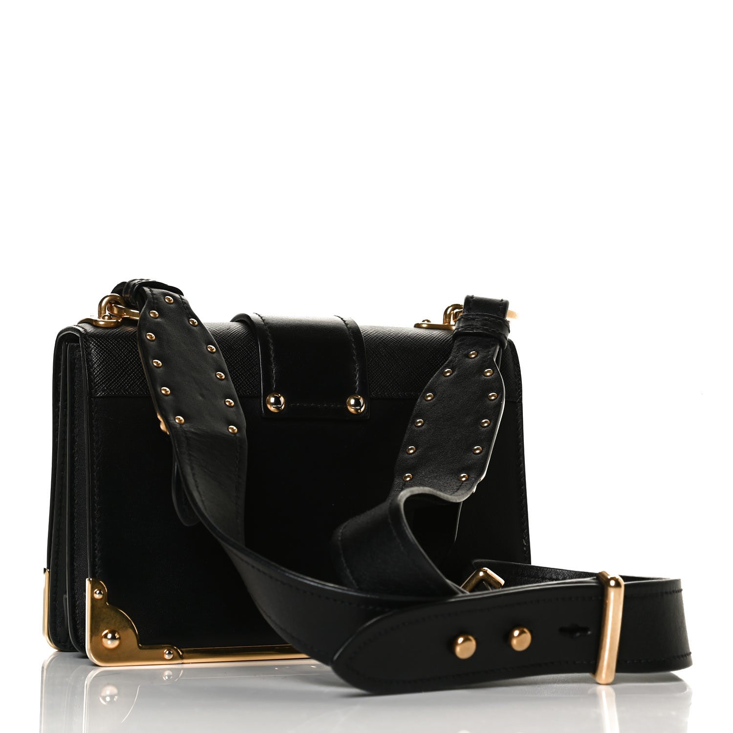 Prada City Calfskin Saffiano Cahier Bag Black 3 of 15