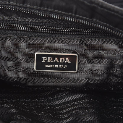 Prada Nylon Flat Messenger Bag Black 6 of 10