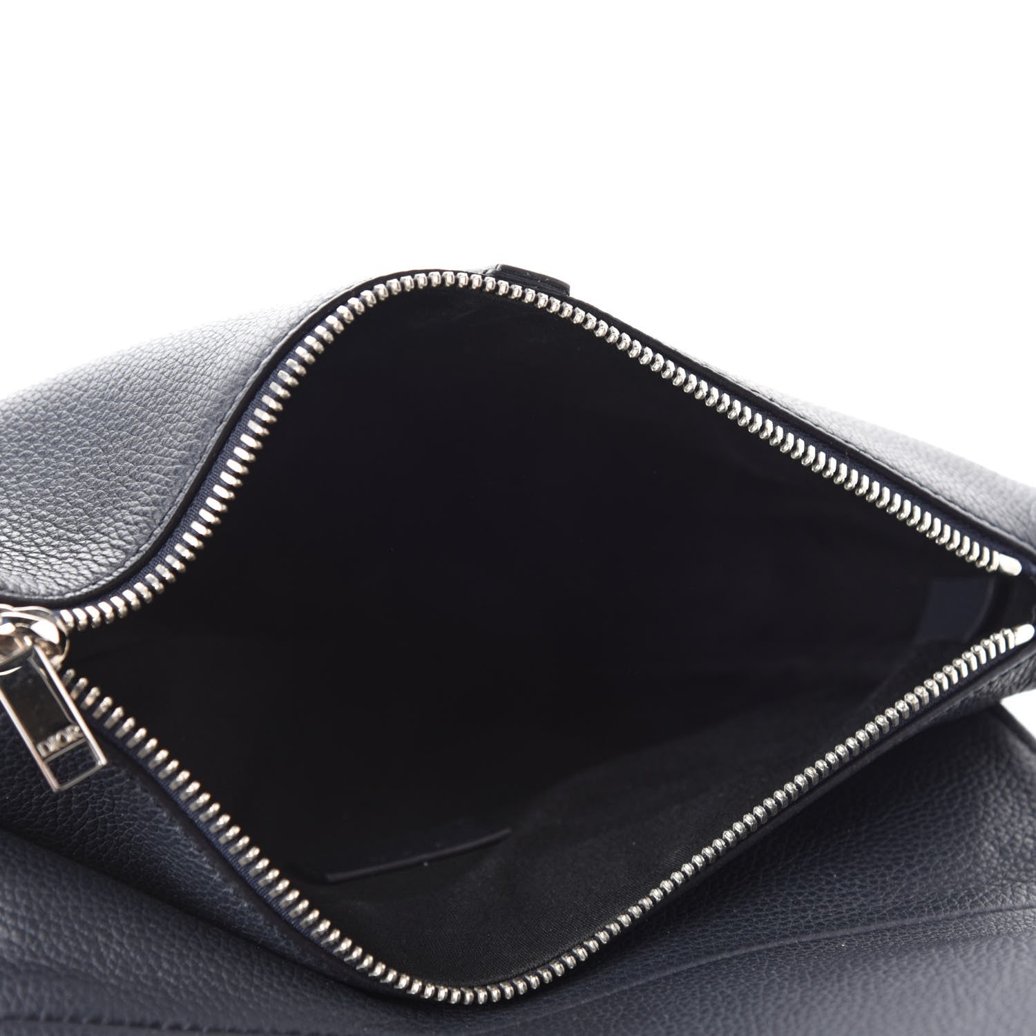 Christian Dior Grained Calfskin Saddle Bag Navy Blue 5 of 9