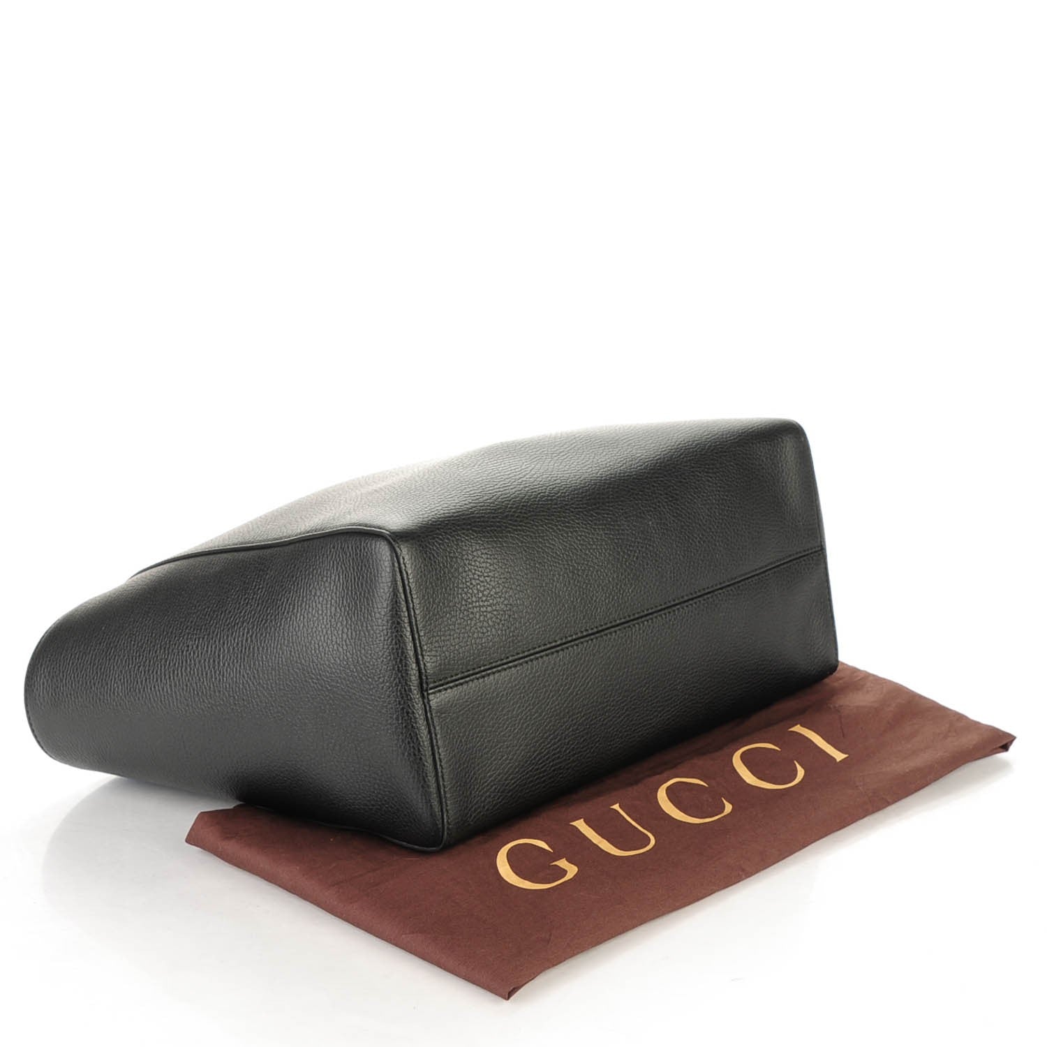Gucci Pebbled Calfskin Medium Swing Tote Black 4 of 6