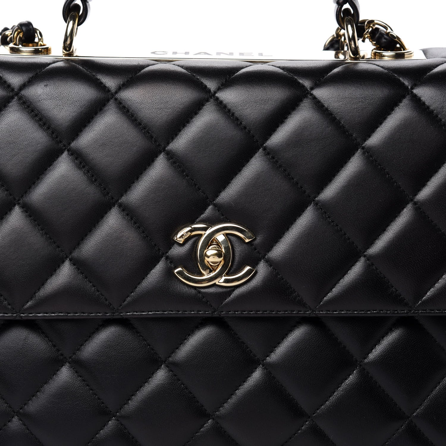 Chanel Lambskin Quilted Large Trendy CC Dual Handle Flap Bag Black 15 of 15