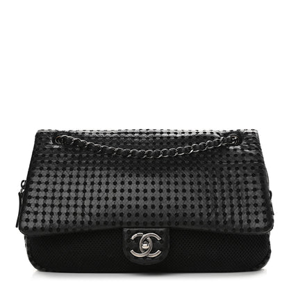 Chanel Perforated Lambskin Jumbo Easy Flap Black 1 of 14