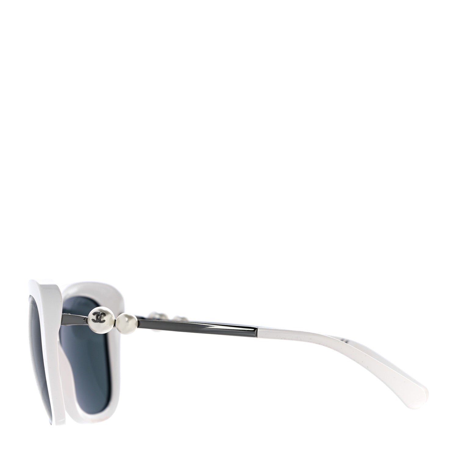 Chanel Acetate Butterfly Winter Pearl Sunglasses 5339-H White 2 of 7