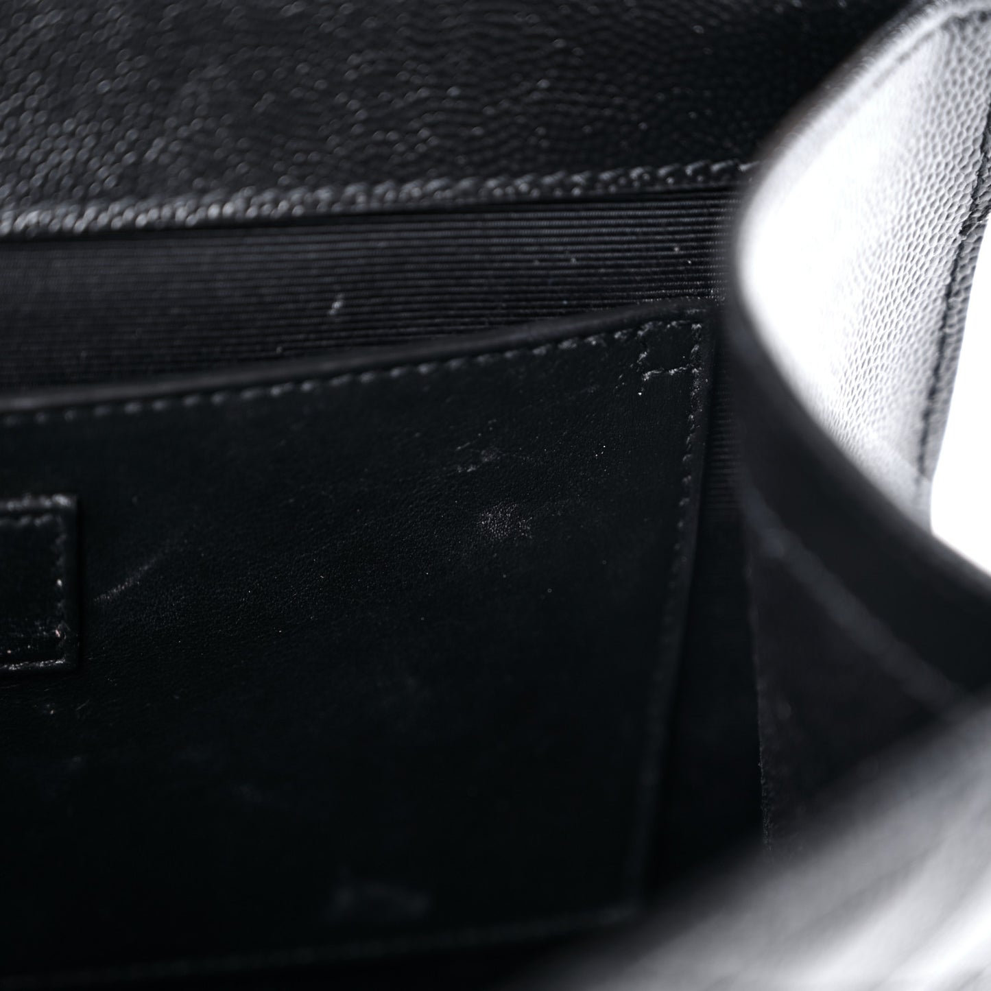 Grain De Poudre Textured Mixed Matelasse Triquilt Medium Monogram Satchel Black