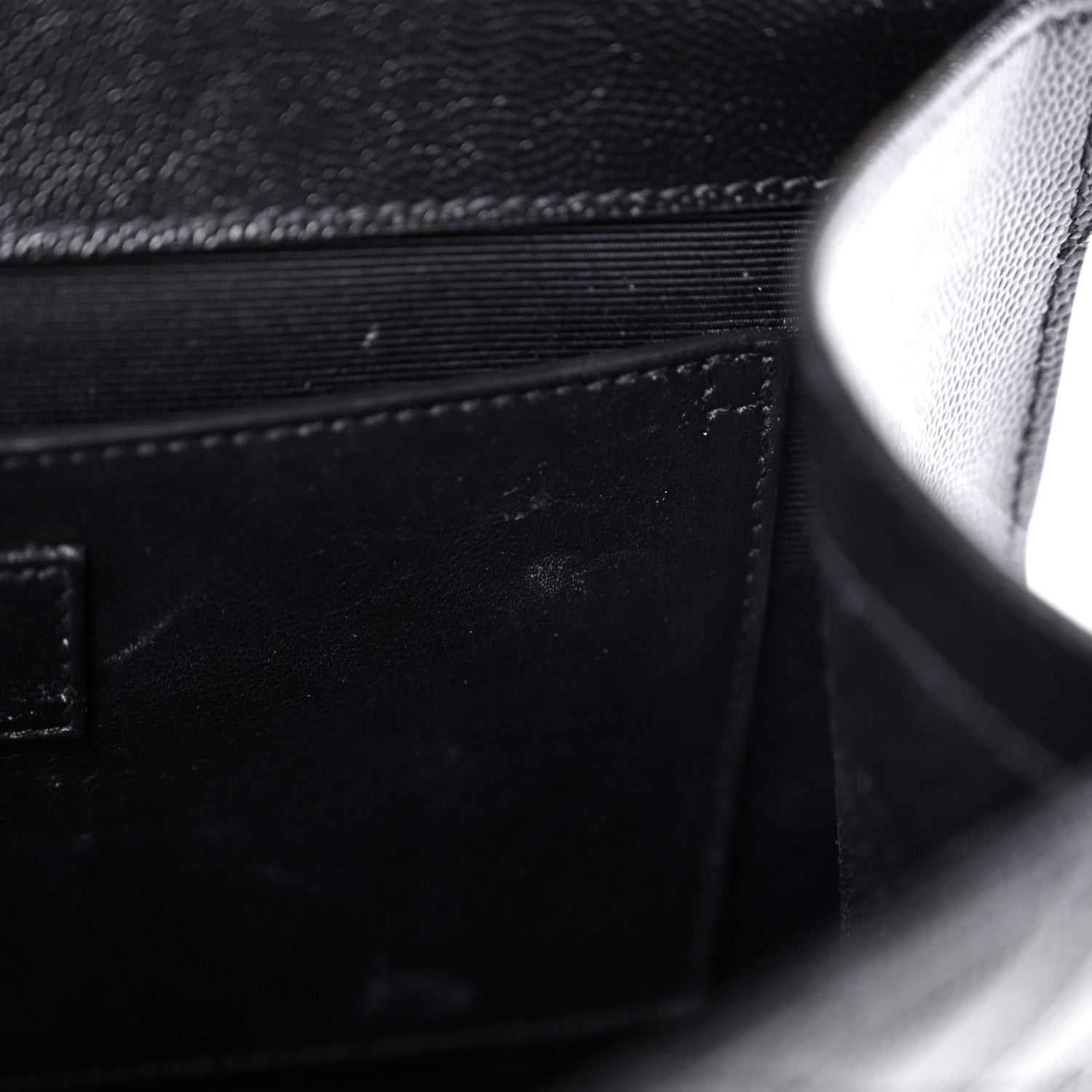 Saint Laurent Grain De Poudre Textured Mixed Matelasse Triquilt Medium Monogram Satchel Black 11 of 14