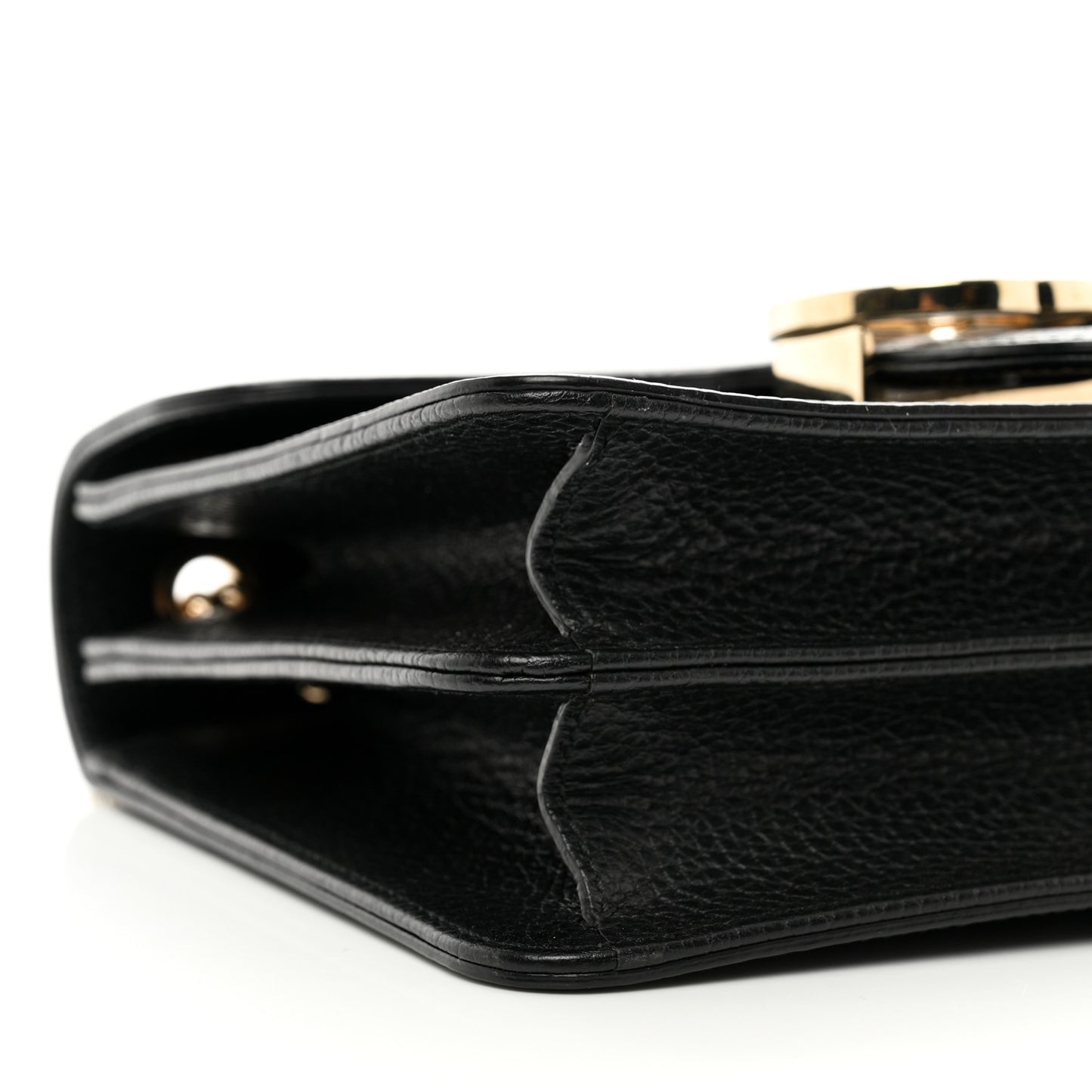 Dollar Calfskin Small Interlocking G Shoulder Bag Black