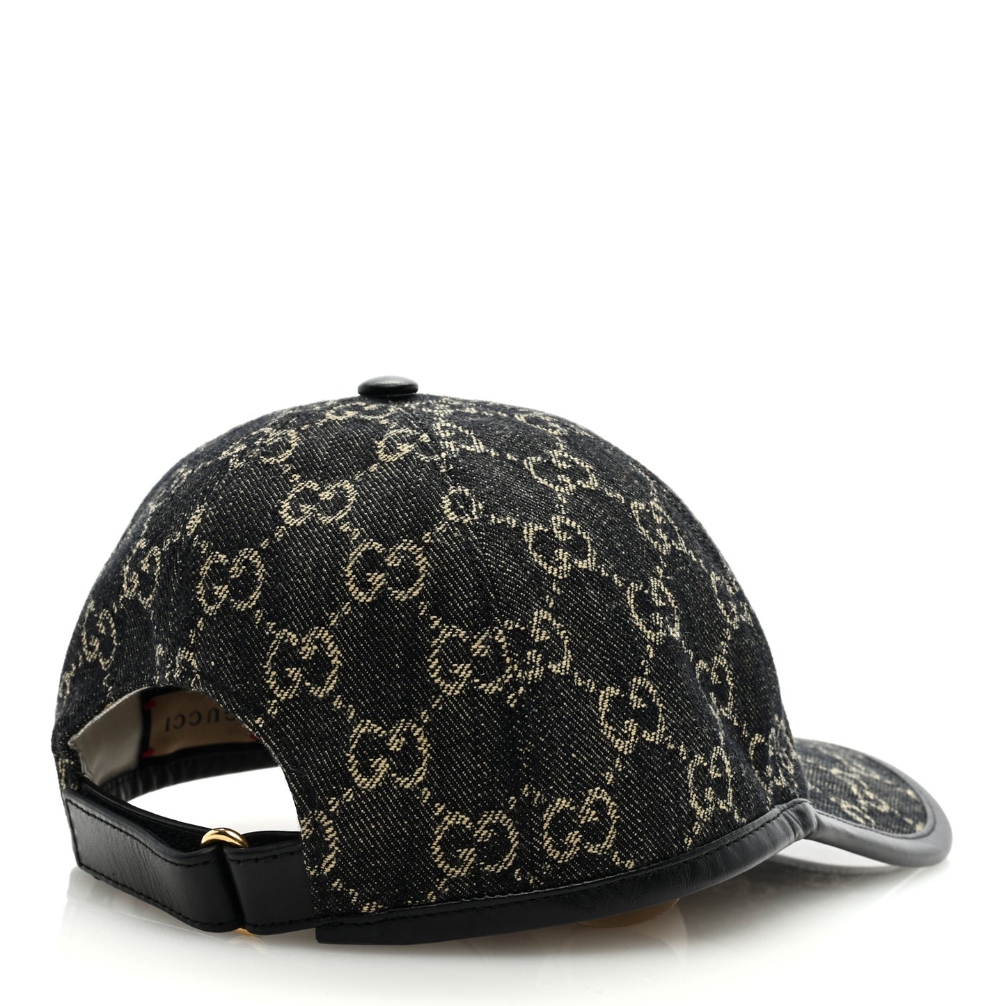 Denim Calfskin GG Monogram Oscar Baseball Hat S Black Ivory