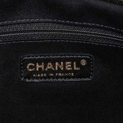 Chanel Glazed Caviar Large Coco Pleats Tote Black 6 of 7