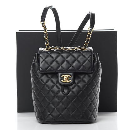 Chanel Calfskin Quilted Mini Urban Spirit Backpack Black 12 of 12