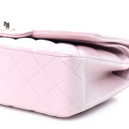 Chanel Iridescent Calfskin Quilted Medium Double Flap Light Pink 9 of 11
