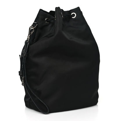 Prada Saffiano Tessuto Nylon Vela Bucket Wristlet Black 3 of 10