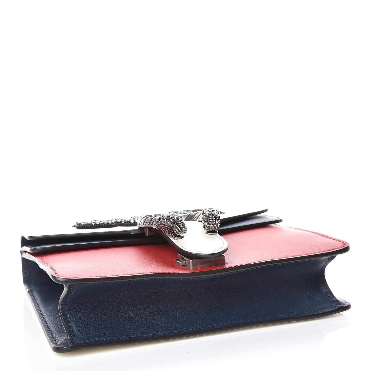Gucci Calfskin Crystal Snake Embroidered Mini Dionysus Shoulder Bag Mystic White Hibiscus Red Blue Agata 4 of 13