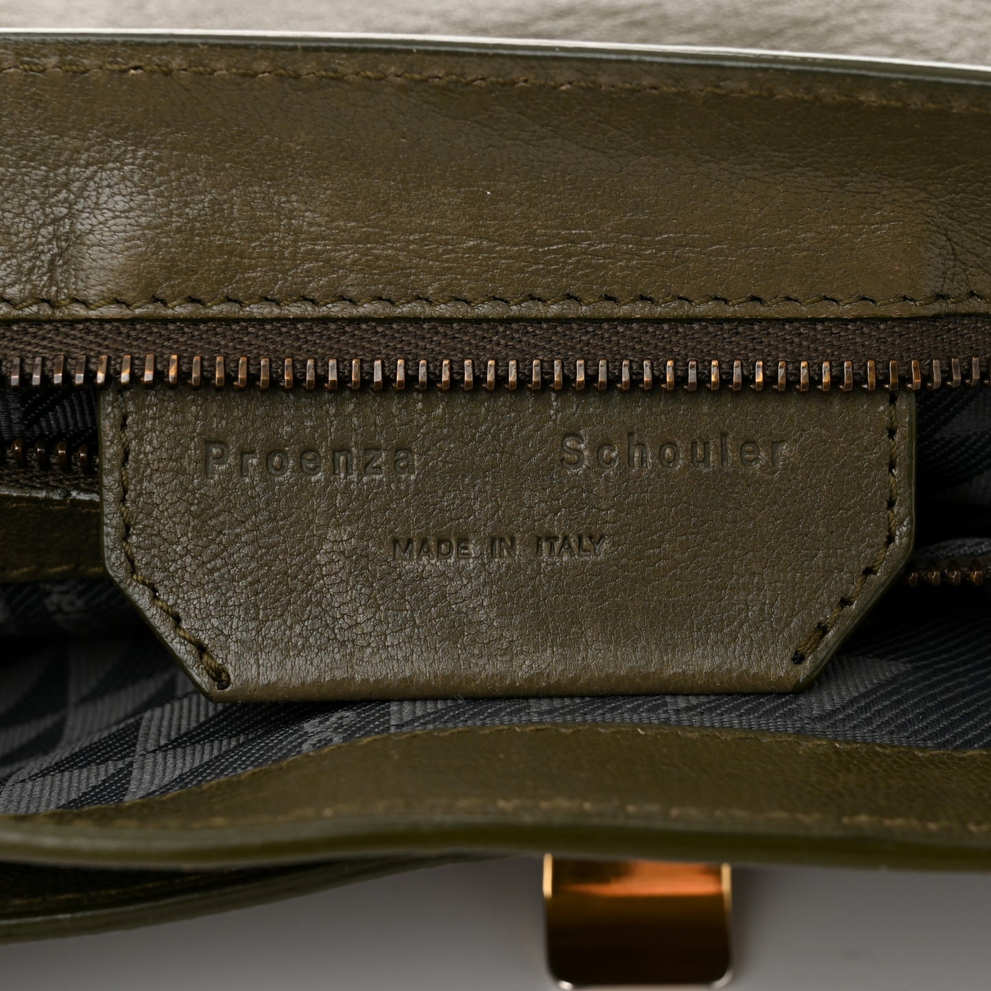 Lambskin Tiny PS1 Satchel Dark Olive